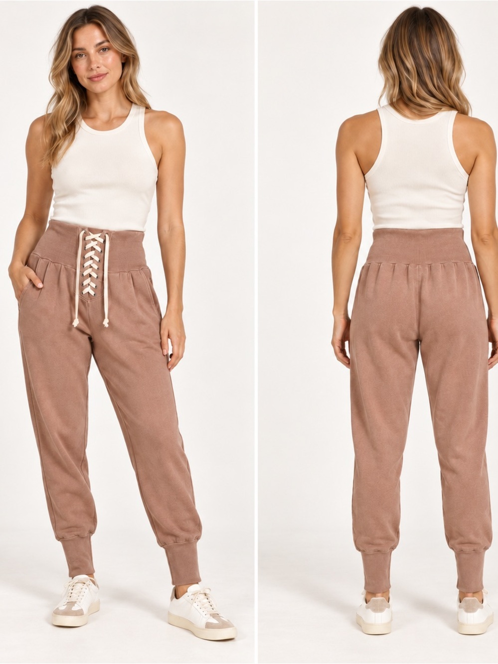 NWT NSF Maddox Front Lace-Up Sweatpants Sz XS